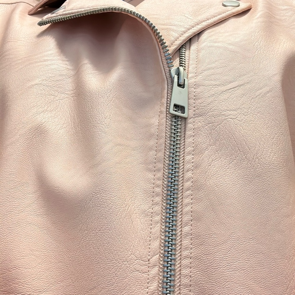 Perfect for spring 3X ladies vegan leather jacket